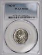 1963-D 5C MS64