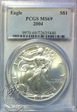 2004 $1 Silver Eagle MS69