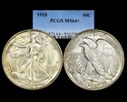 1918 50C MS64+