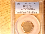 1858 1C Large Letters F12