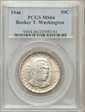 1946 50C Booker T. Washington MS66