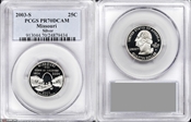 2003-S 25C Missouri Silver PR70DCAM
