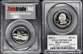 2001-S 25C Rhode Island PR70DCAM