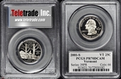 2001-S 25C Vermont PR70DCAM