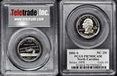 2001-S 25C North Carolina PR70DCAM