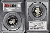 2001-S 25C New York PR70DCAM