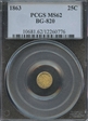 1863 G25C BG-820 MS62