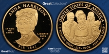 2009-W $10 Anna Harrison PR70DCAM