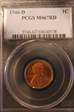 1946-D 1C MS67RD
