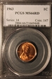 1963 1C MS66RD