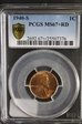 1940-S 1C MS67+ RD