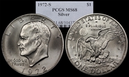 1972-S $1 Silver MS68