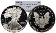 1987-S $1 Silver Eagle PR68DCAM