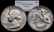 1976-S 25C Silver MS68