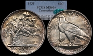 1935 50C Connecticut MS66+