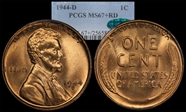 1944-D 1C MS67+ RD