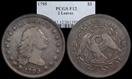 1795 $1 Flowing Hair, 2 Leaves F12