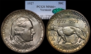 1927 50C Vermont MS66+