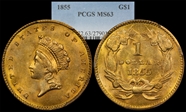1855 G$1 MS63