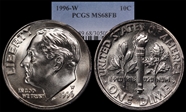 1996-W 10C MS68FB