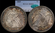 1869 $1 MS62