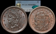 1853 1C MS66BN