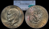 1974-D $1 MS66+
