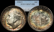 1946-S 10C MS67+ FB