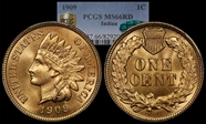 1909 1C Indian MS66RD