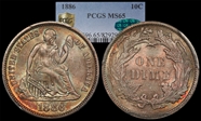 1886 10C MS65