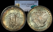 1917 25C Type 1 MS66FH