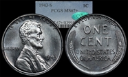 1943-S 1C MS67+