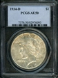 1934-D $1 AU50