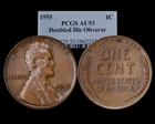 1955 1C Doubled Die Obverse AU53BN