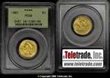 1903 $5 MS60