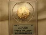 2008-P $1 James Monroe Position A - First Day of Issue MS66