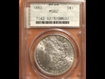 1883 $1 MS62