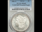 1881-S $1 VAM 54B, Wounded Eagle MS65