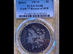 1879-S $1 VAM 77, Rev. of 1878 VG8