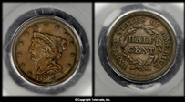 1849 1/2C AU50BN