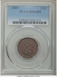 1857 1/2C MS62BN
