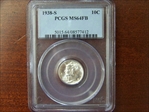 1938-S 10C MS64FB