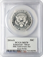 2014-S 50C Enhanced - Silver First Strike Moy Signature MS70