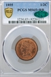 1855 1/2C MS65+ RB
