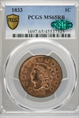 1833 1C MS65RB