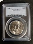 1954-S 50C MS65