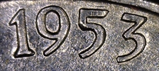 1953-D 5C MS65