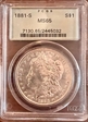 1881-S $1 MS65
