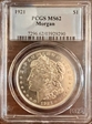1921 $1 Morgan MS62