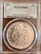 1883 $1 MS66